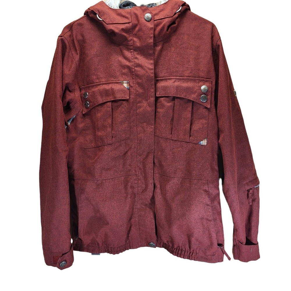 Ride Snowboards Capp3l Cappel Ski Snowboard Jacket Mens Medium Maroon Waterproof